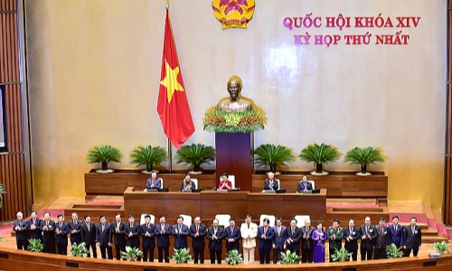 Các thành viên Chính phủ nhiệm kỳ 2016-2021 ra mắt Quốc hội